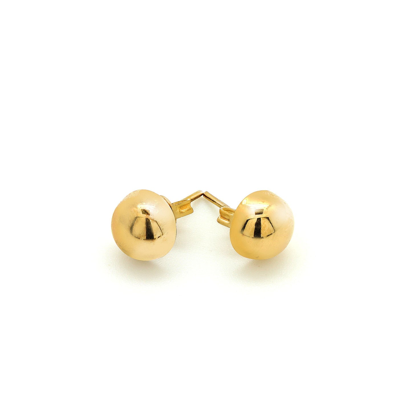 SILVER-GOLD STUD EARRING 7 mm