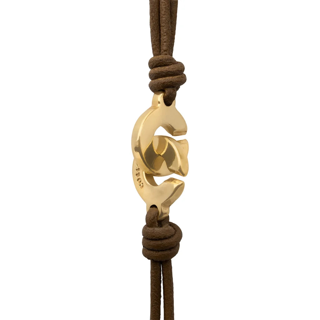 Collar choker de piel natural de borrego, con semillas y perlas en baño de oro de 22K - Joyería y bisutería fina