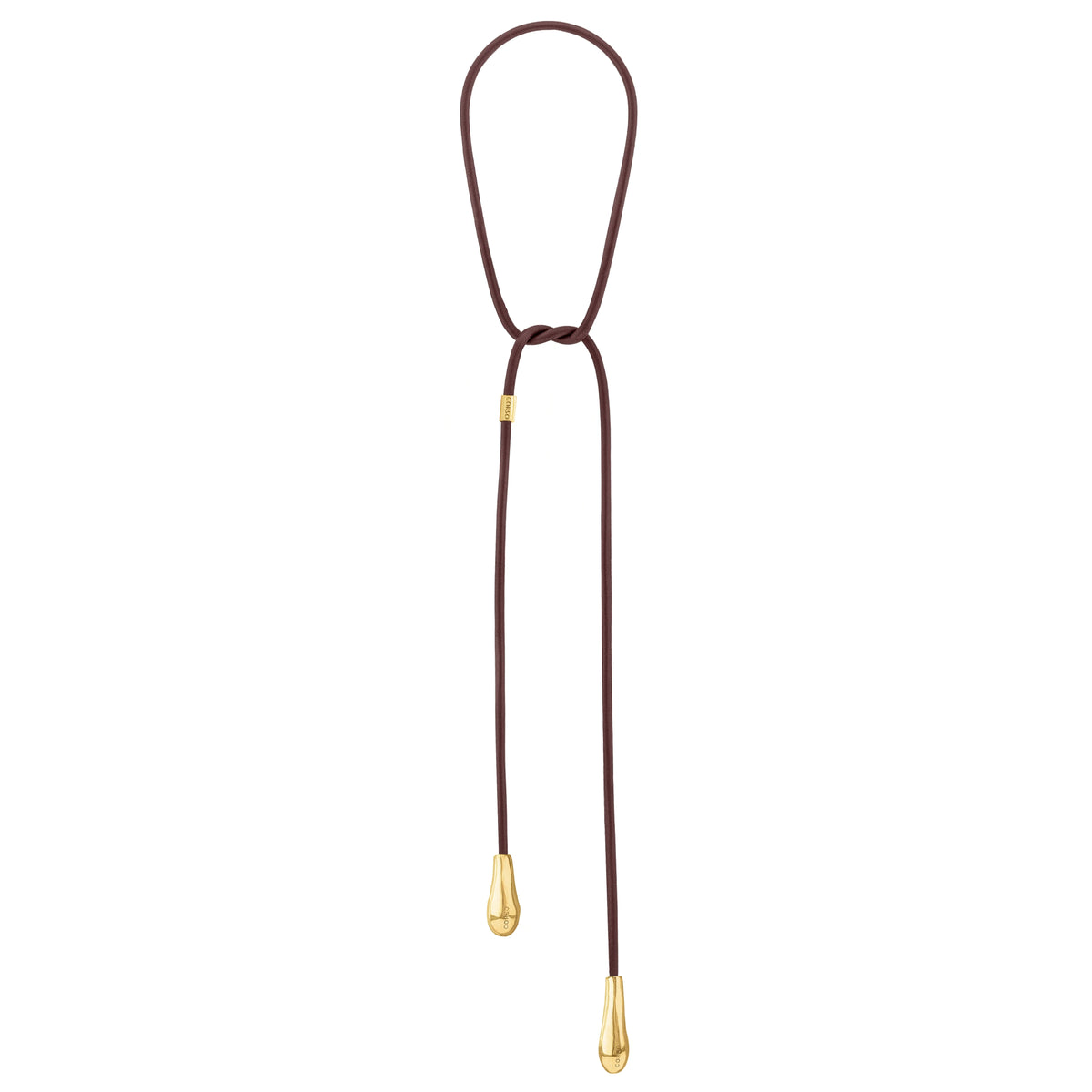 Corbatín con gotas bañadas en Oro 22K, Piel de borrego natural - Joyería y bisutería fina