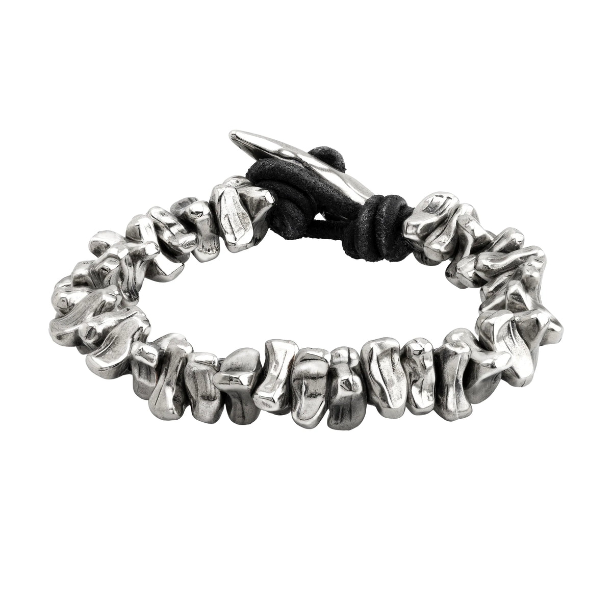 Pulsera Acero inoxidable, Cuentas con forma de huesos y colmillos - Joyería y bisutería fina