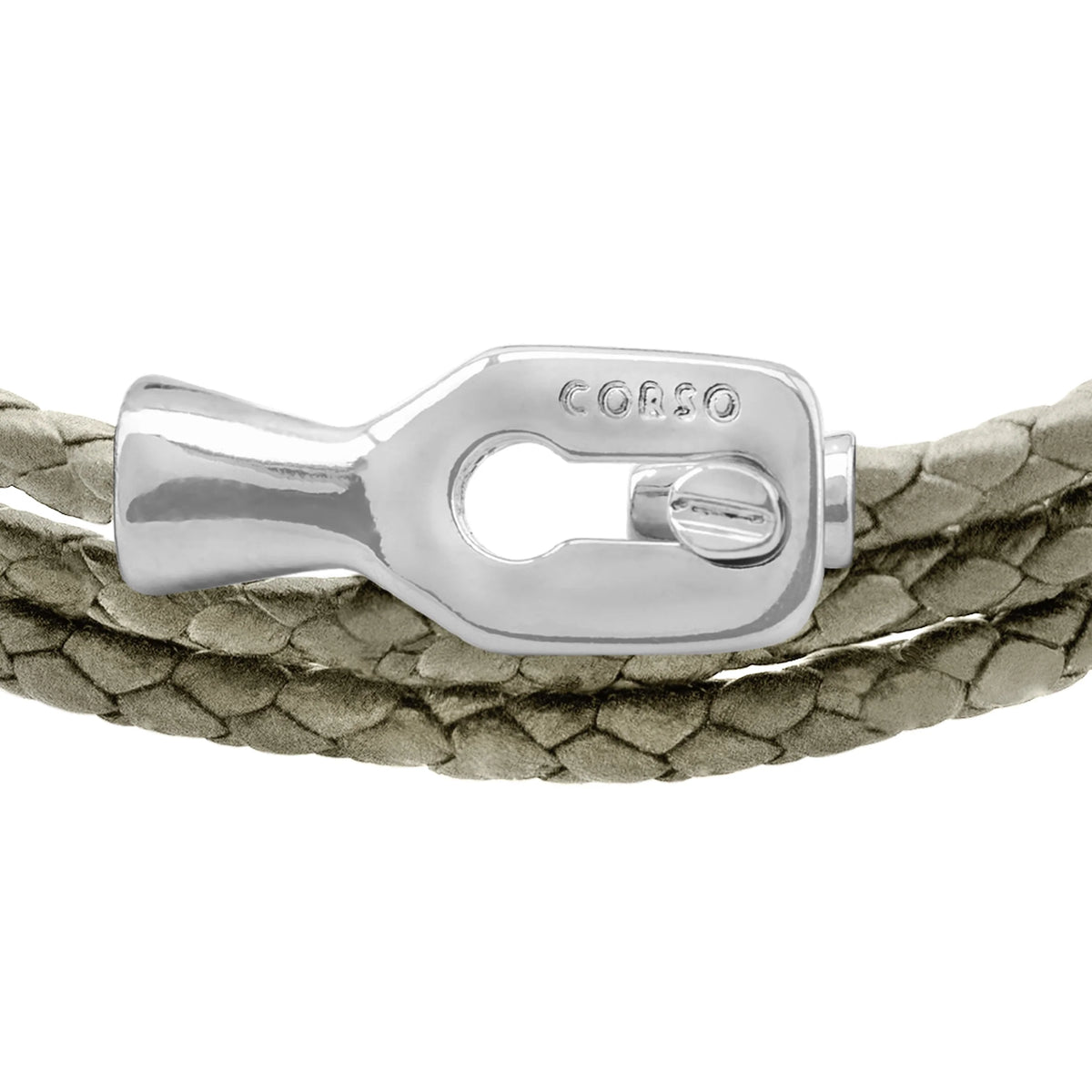 Pulsera baño de Rodio, Piel de borrego - Joyería y bisutería fina