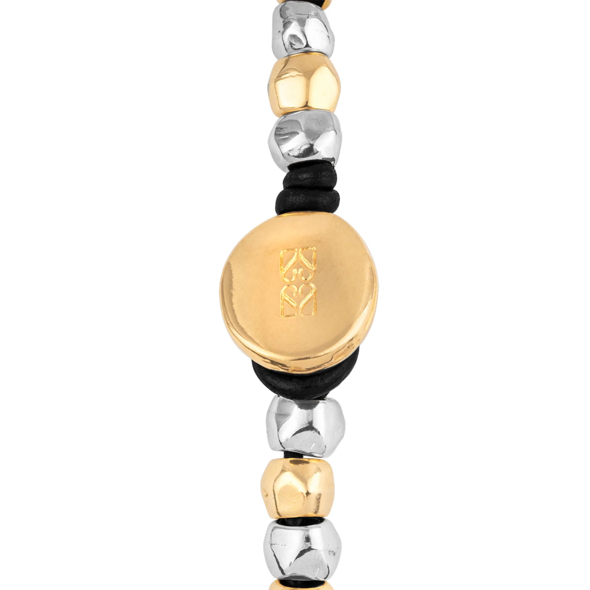 Pulsera baño de Rodio y Oro de 22K, Piel española - Joyería y bisutería fina