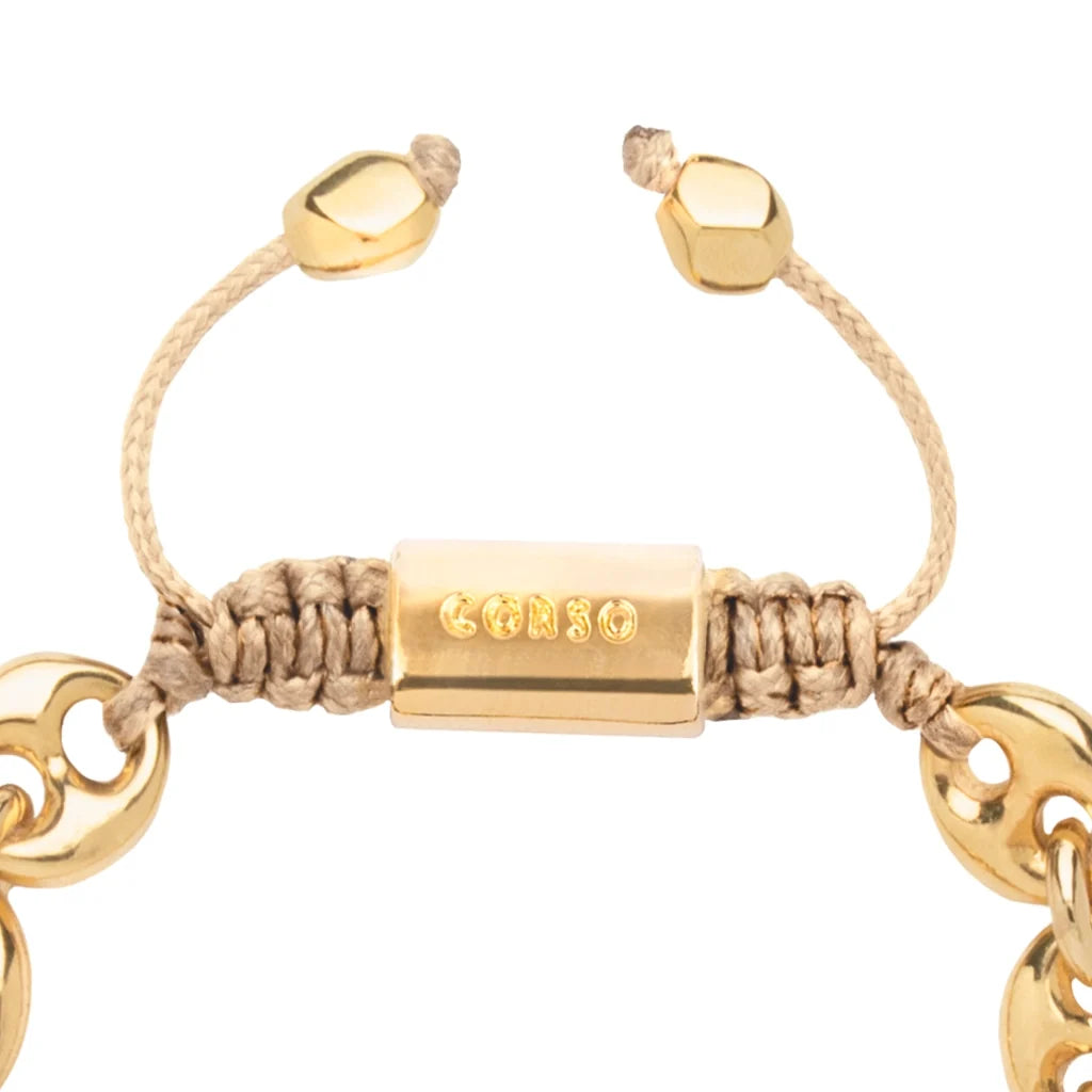 Pulsera con eslabones en baño de oro de 22K - Joyería y bisutería fina