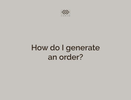How do I generate an order?