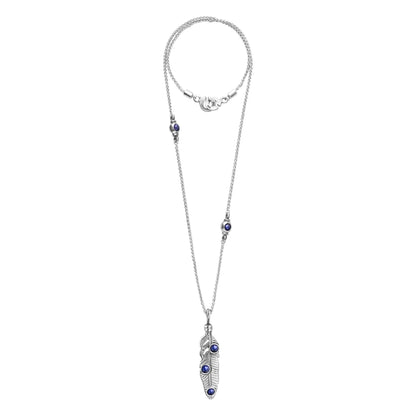 Collar de 45cm con piedra 6mm, con cadena torsal y dije en terminado de acero anticado - Joyería y bisutería fina