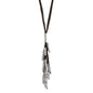 Collar de 63cm de piel natural de borrego, con 11 hilos de piel y semillas en baño de oro de 22K - Joyería y bisutería fina