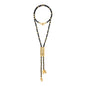 Collar de 54cm con piedras de 6mm, 2 rombos dorados, donas doradas - Joyería y bisutería fina