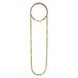 Collar corbatín con piedras de 4mm, con mini semillas y 3 peces koi dorados - Joyería y bisutería fina
