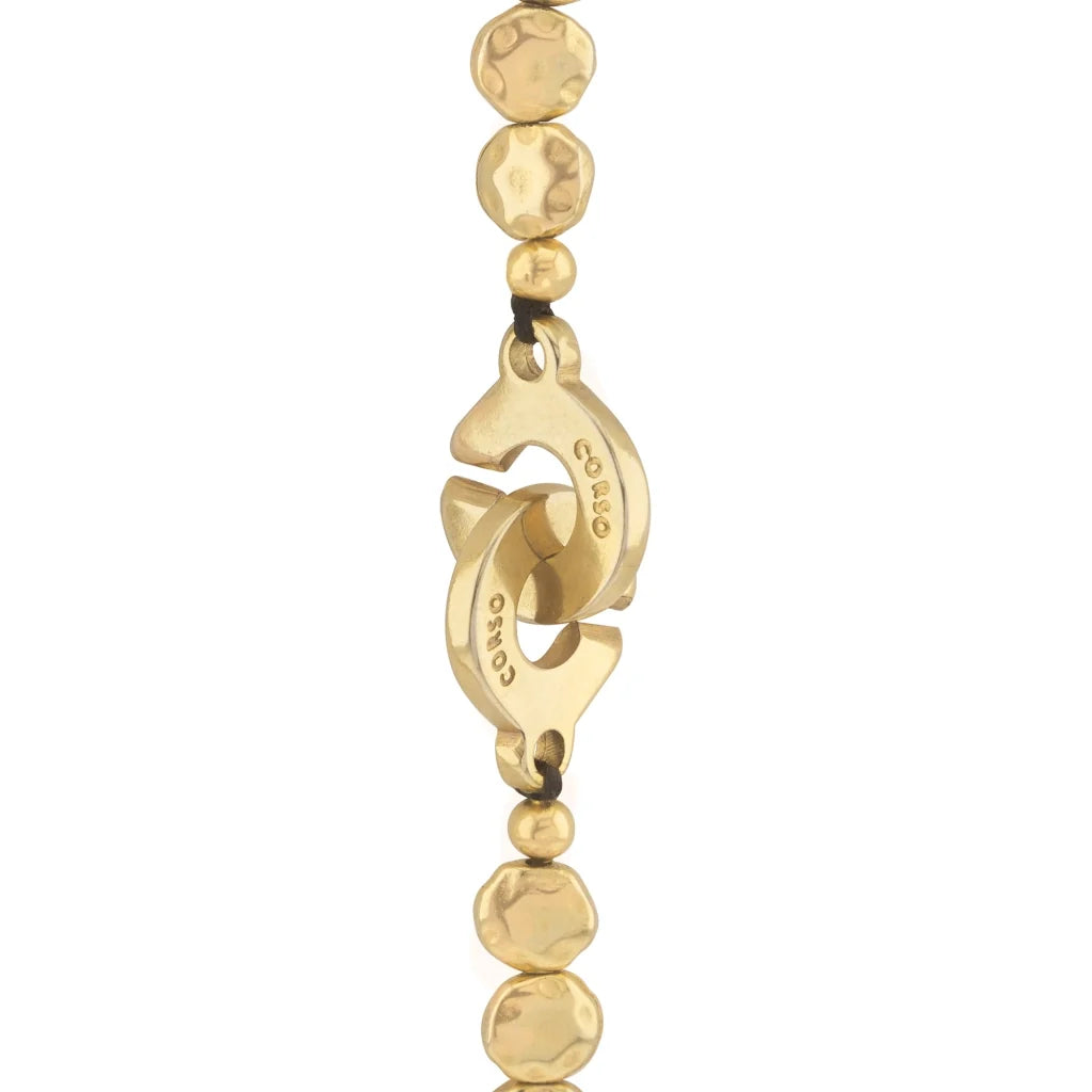 Collar de 52cm con lunetas en baño de oro de 22K - Joyería y bisutería fina