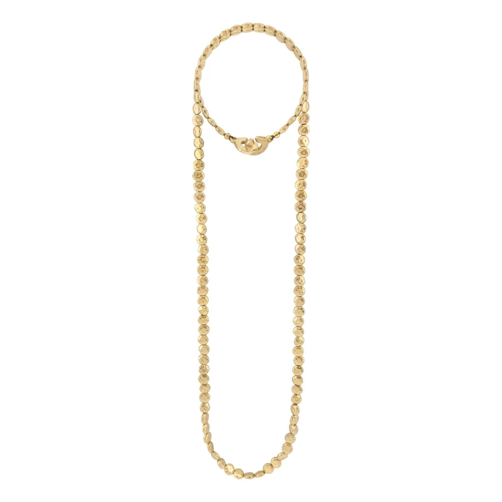 Collar de 52cm con lunetas en baño de oro de 22K - Joyería y bisutería fina