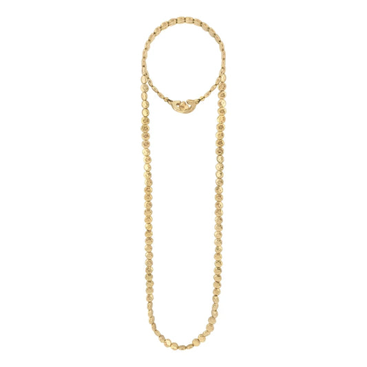 Collar de 52cm con lunetas en baño de oro de 22K - Joyería y bisutería fina
