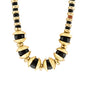 Collar 22cm, con piedras de 6mm y 12mm, con donas y platillos dorados - Joyería y bisutería fina