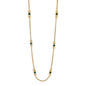 Collar de 62.5cm, con piedras de 6mm, con coronas y cadena de torzal dorada - Joyería y bisutería fina