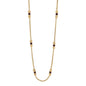 Collar de 62.5cm, con piedras de 6mm, con coronas y cadena de torzal dorada - Joyería y bisutería fina
