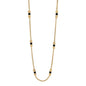 Collar de 62.5cm, con piedras de 6mm, con coronas y cadena de torzal dorada - Joyería y bisutería fina