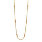 Collar de 62.5cm, con piedras de 6mm, con coronas y cadena de torzal dorada - Joyería y bisutería fina