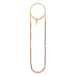 Collar de 54cm, con piedras de 4mm, cadena torzal, arroces y donas en baño de oro 22K - Joyería y bisutería fina