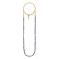Collar de 54cm, con piedras de 4mm, cadena torzal, arroces y donas en baño de oro 22K - Joyería y bisutería fina