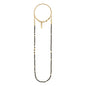 Collar de 54cm, con piedras de 4mm, cadena torzal, arroces y donas en baño de oro 22K - Joyería y bisutería fina