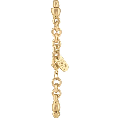 Collar de 52cm, con cuarzos, piedra natural, cuentas facetadas y dije en baño de oro 22K - Joyería y bisutería fina