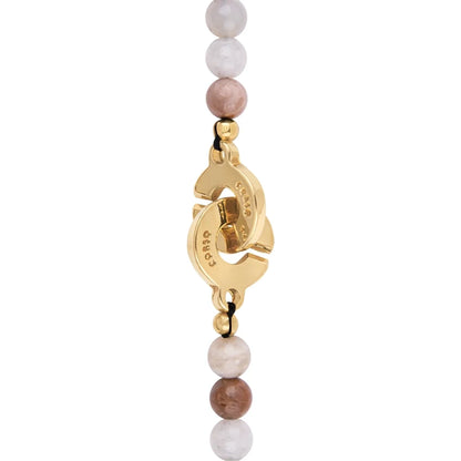 Collar de 26cm con dije con flor de Corso, hojuelas y broche en baño de oro 22K - Joyería y bisutería fina