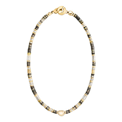 Gargantilla en baño de Oro 22K, conchas filipinas heishi - Joyería y bisutería fina