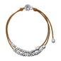 Collar choker de piel natural de borrego, con semillas y perlas en baño de plata esterlina .925 - Joyería y bisutería fina