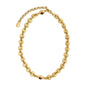 Collar choker con eslabones en baño de oro 22K y piedras facetadas de 5mm - Joyería y bisutería fina