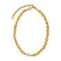 Collar choker con eslabones en baño de oro 22K y piedras facetadas de 5mm - Joyería y bisutería fina