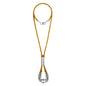 Collar Baño de Oro 22K o rodio, piedra central pirita facetadas - Joyería y bisutería fina