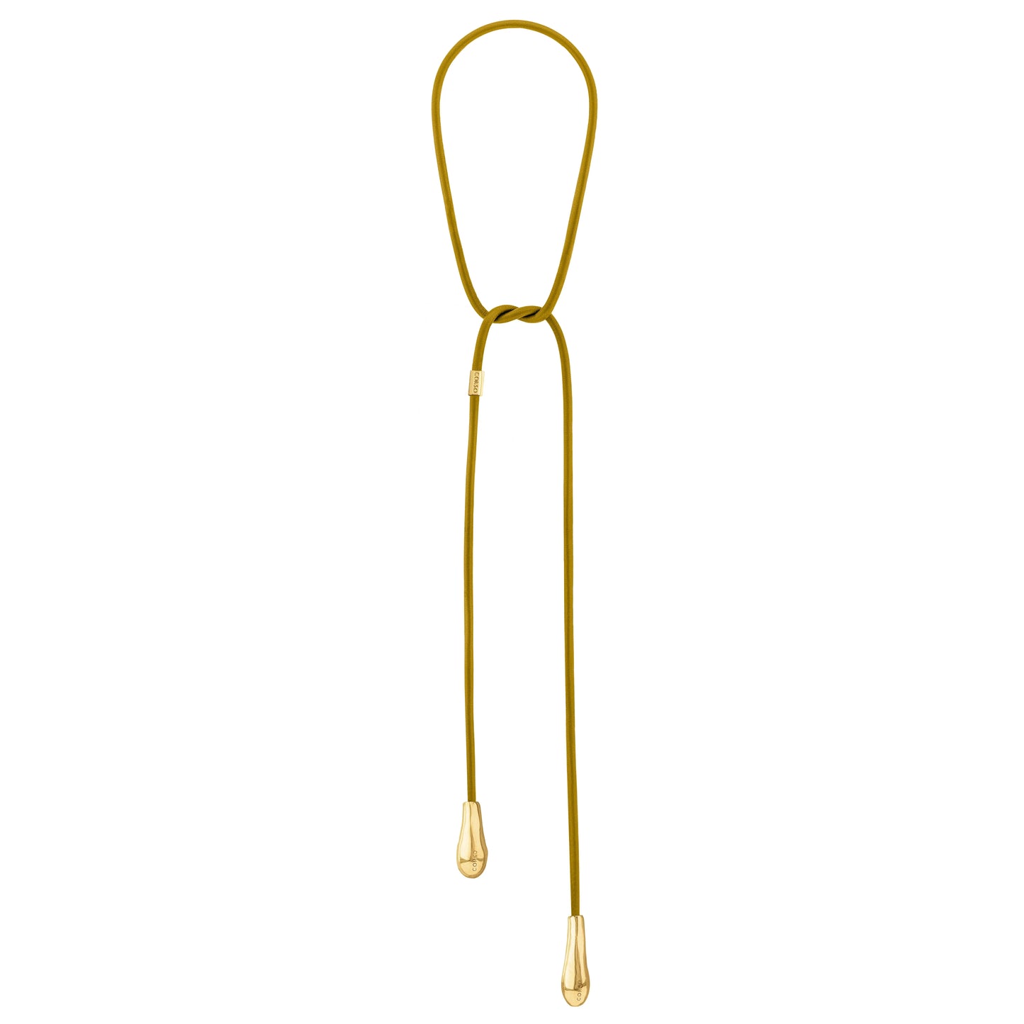 Corbatín con gotas bañadas en Oro 22K, Piel de borrego natural - Joyería y bisutería fina