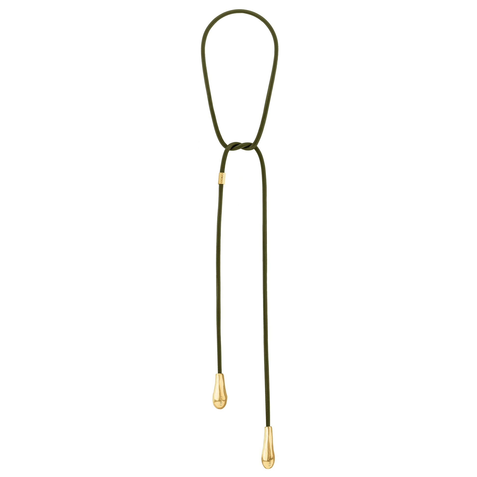 Corbatín con gotas bañadas en Oro 22K, Piel de borrego natural - Joyería y bisutería fina