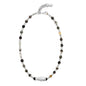 Collar choker ajustable en baño de rodio con cadena de eslabones y piedras facetadas 5mm y dije de pez koi en baño de rodio - Joyería y bisutería fina
