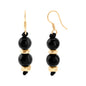 Aretes con piedras semi preciosas, chips y poste en baño de oro 22K - Joyería y bisutería fina