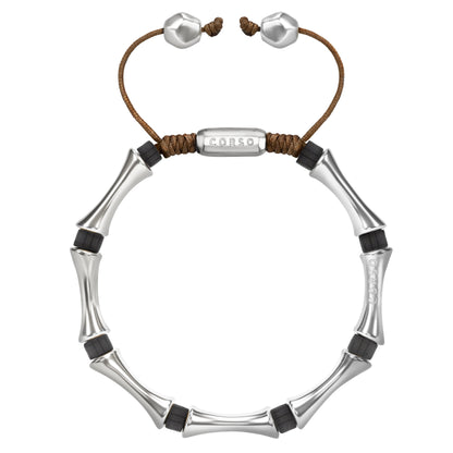 Bambou Obsidienne Pierre Argent