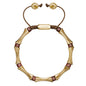 Bamboo Red Jasper Stone Gold Bracelet