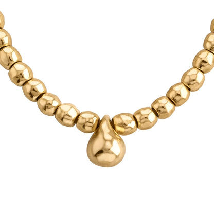 Collar choker en baño de Oro 22K, con dije de perla australiana - Joyería y bisutería fina