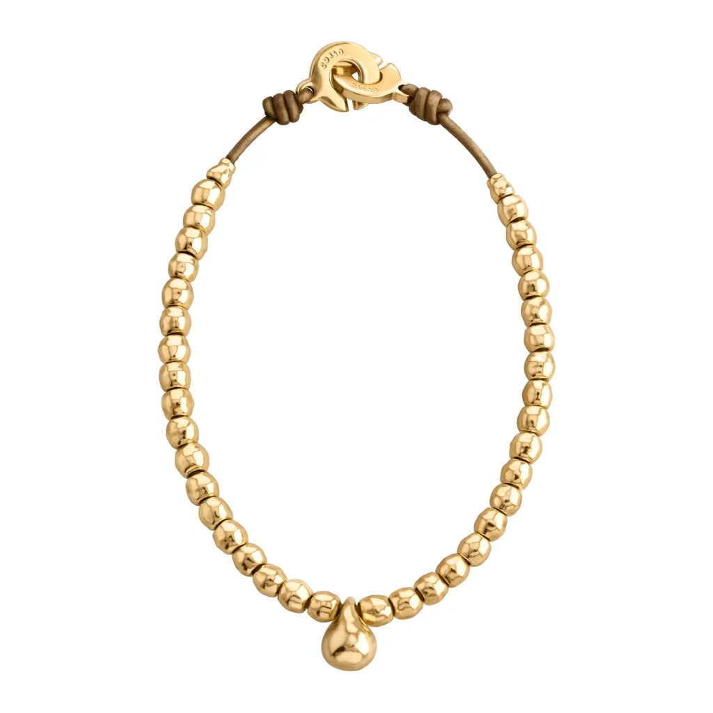 Collar choker en baño de Oro 22K, con dije de perla australiana - Joyería y bisutería fina