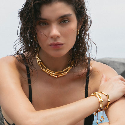 Bamboo Choker Gold
