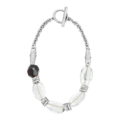 Biwa Granate Silver Choker