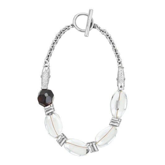 Biwa Granate Silver Choker