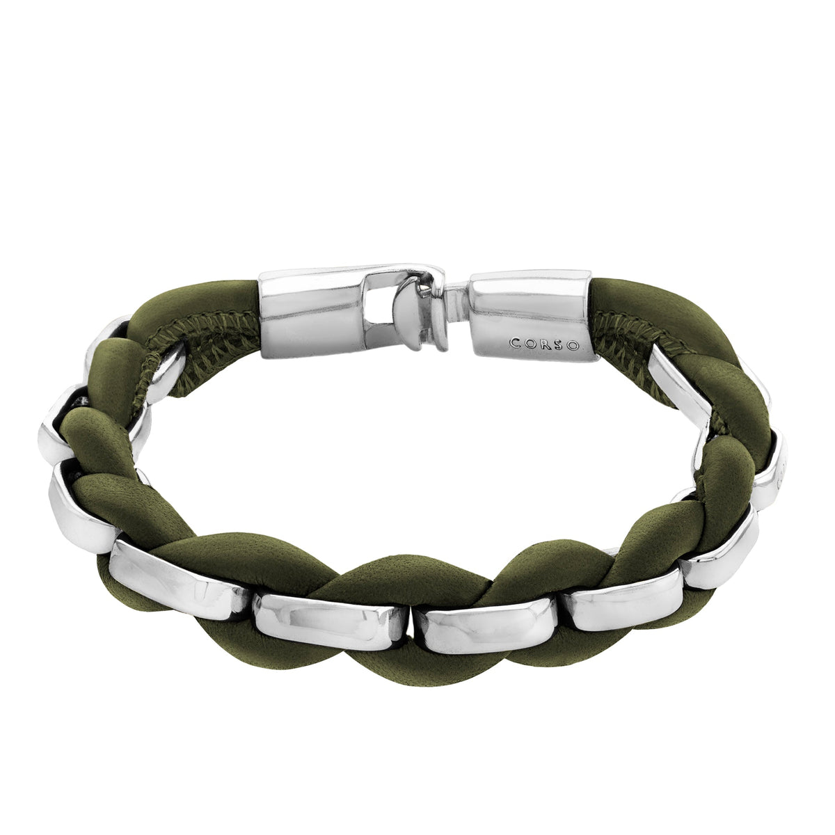Sterling Silver Olive Chain Bracelet