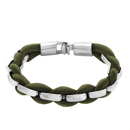 Sterling Silver Olive Chain Bracelet