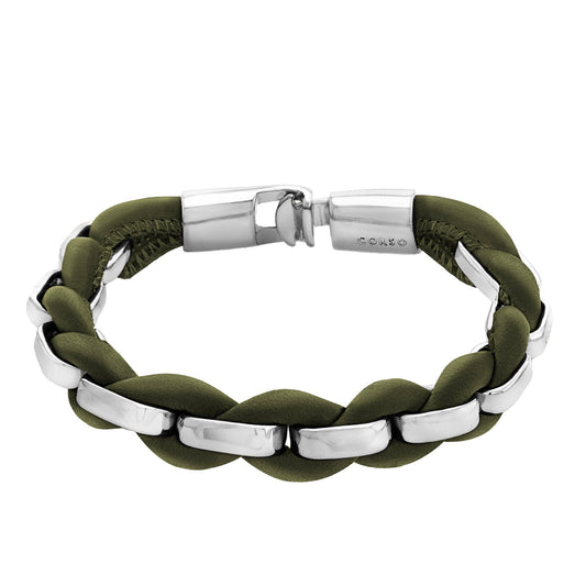 Sterling Silver Olive Chain Bracelet