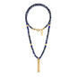 Collar de 41cm con piedras 6mm, con mini esferas y dije de caja de oración tibetana en baño de oro de 22K - Joyería y bisutería fina