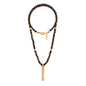Collar de 41cm con piedras 6mm, con mini esferas y dije de caja de oración tibetana en baño de oro de 22K - Joyería y bisutería fina