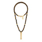 Collar de 41cm con piedras 6mm, con mini esferas y dije de caja de oración tibetana en baño de oro de 22K - Joyería y bisutería fina