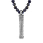 Collar de 41cm con piedras 6mm, con mini esferas y dije de caja de oración tibetana en baño de rodio - Joyería y bisutería fina