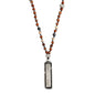 Collar de 37cm con piedras 4mm, con dije con mantra de sabiduría y compasión om mani padme hum - Joyería y bisutería fina