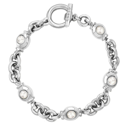 Ponza White Pearl Silver Bracelet